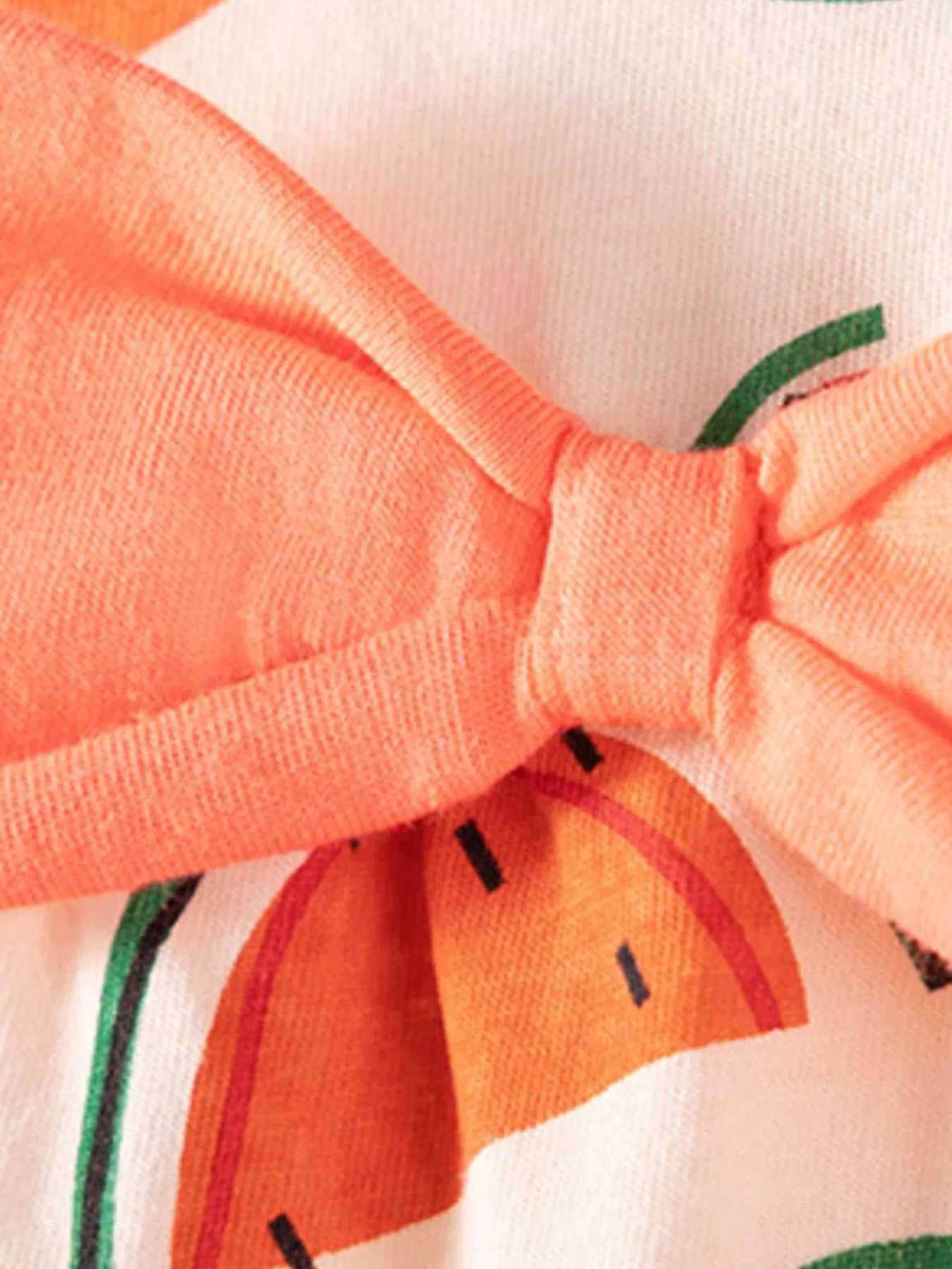Children's Bow Printed Sleeveless Casual Dress