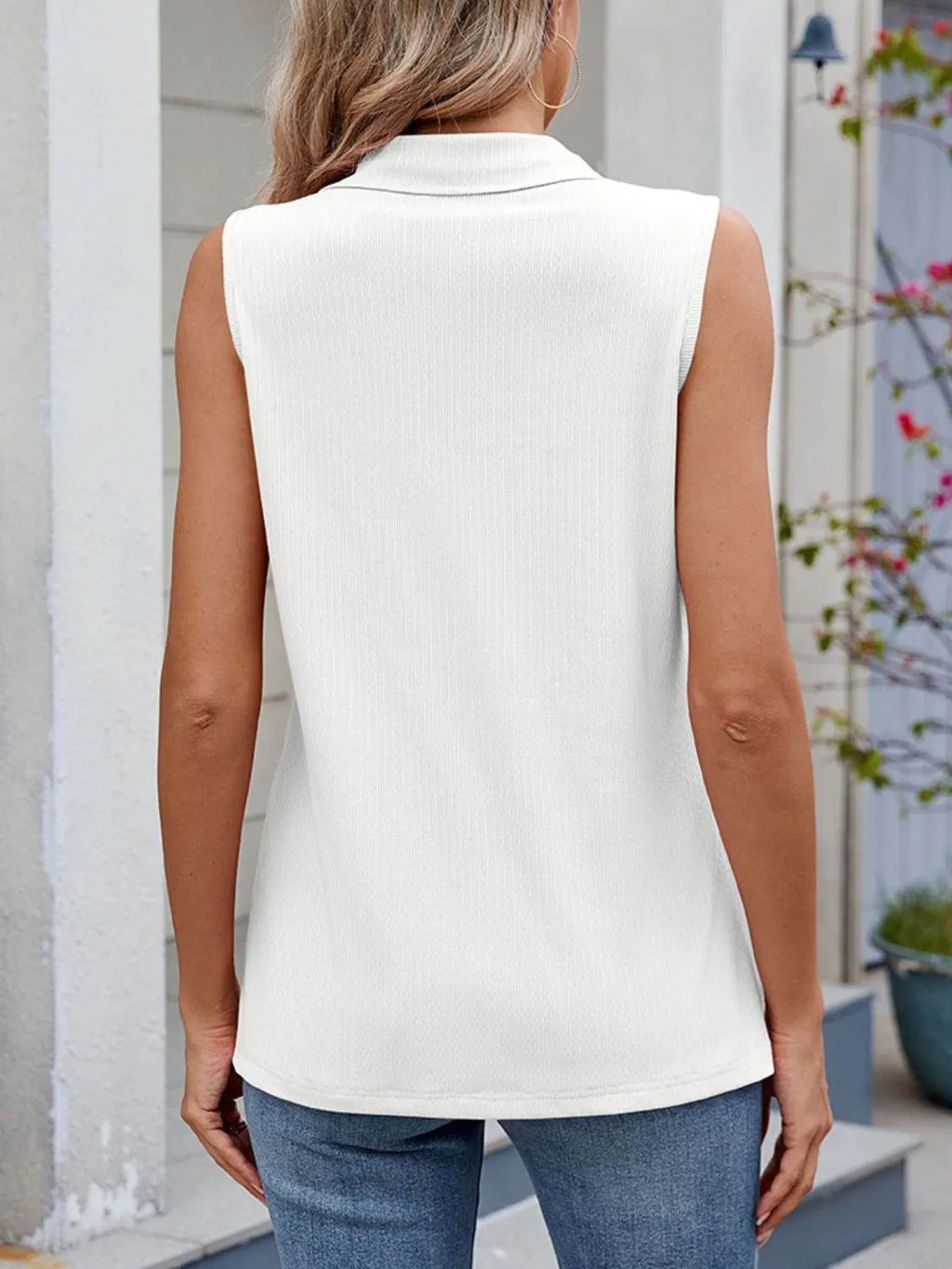 Quarter Zip Collared Tank