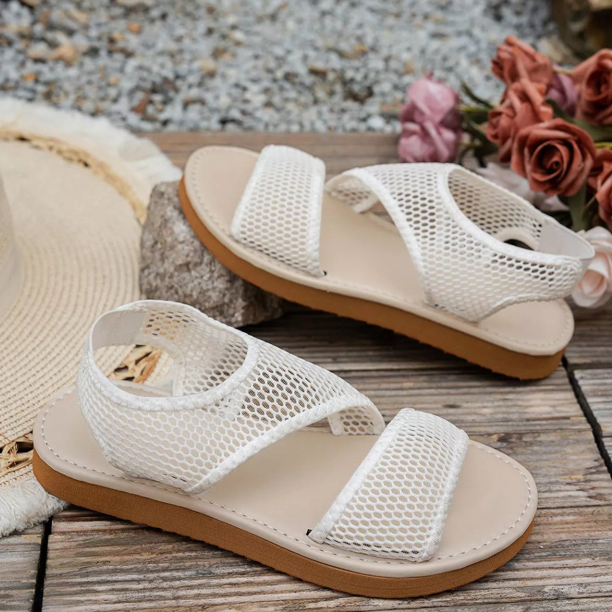 Open Toe Mesh Sandals