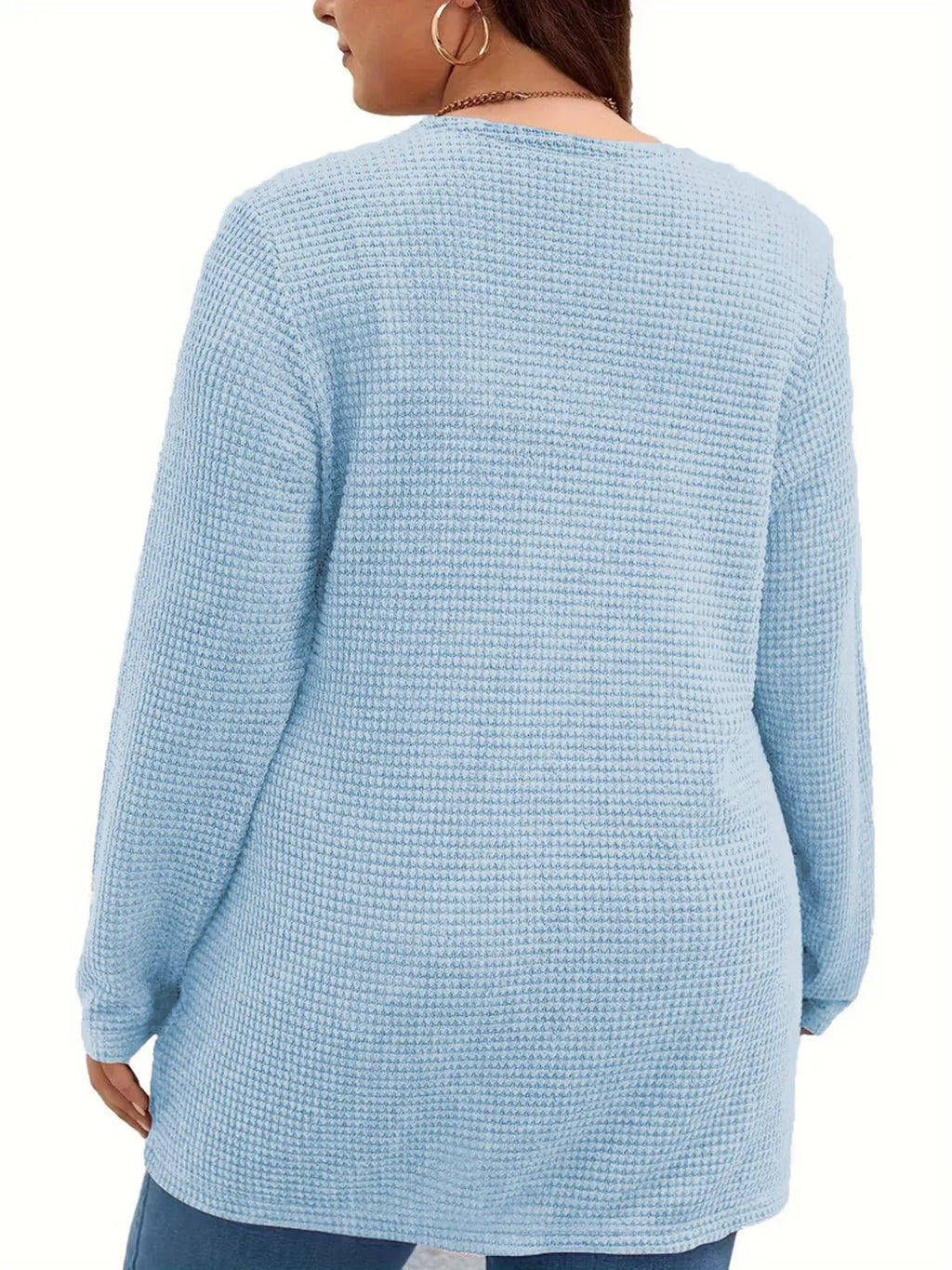Plus Size Open Front Long Sleeve Knit Cardigan