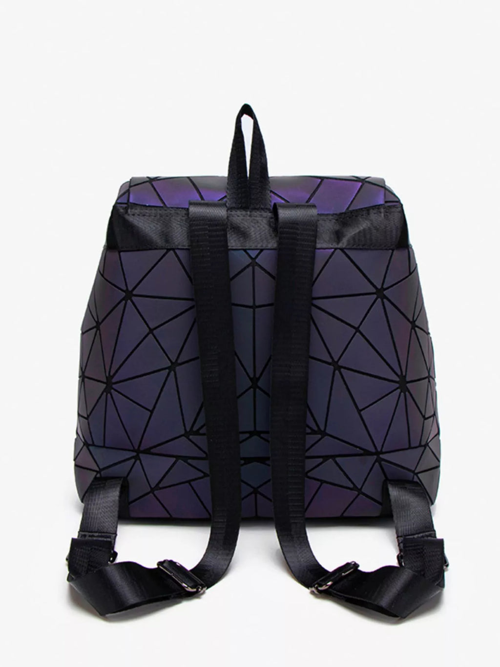 Geometric Buckle Backpack Bag