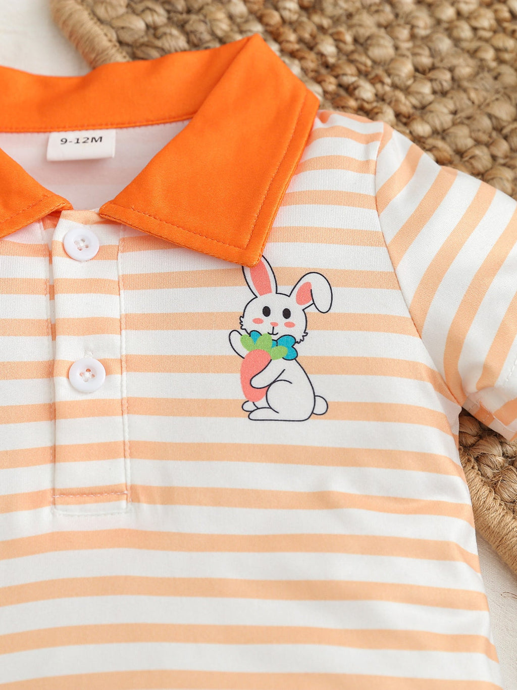Children's Striped Polo Shirt & Solid Shorts Set