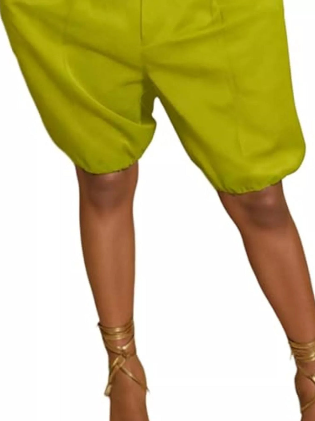 Pleated Detail High Waist Shorts