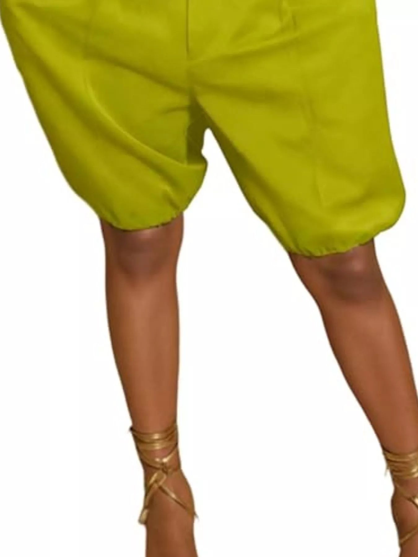 Pleated Detail High Waist Shorts