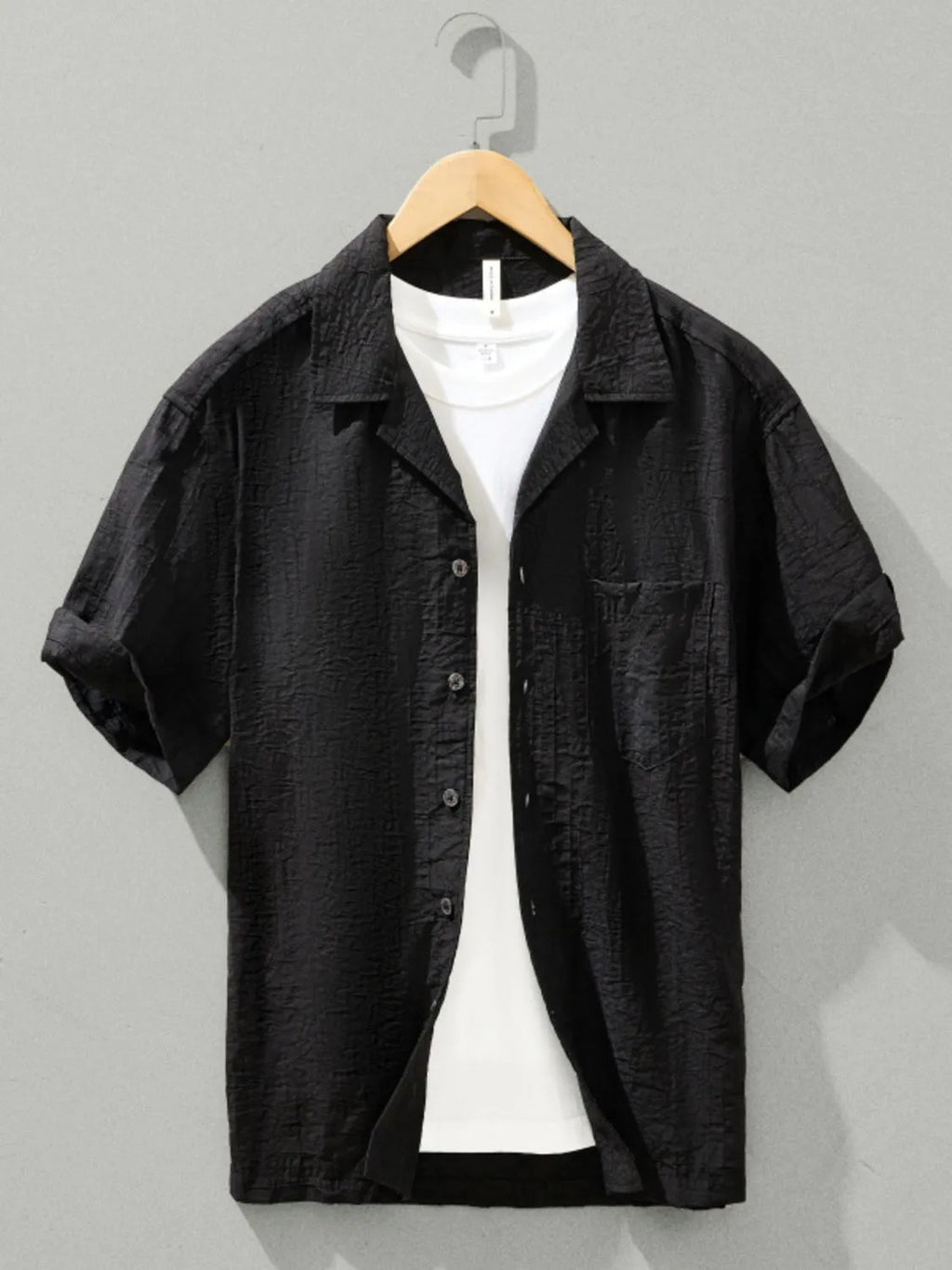 Men's Plus Size Button Up Short Sleeve Shirt