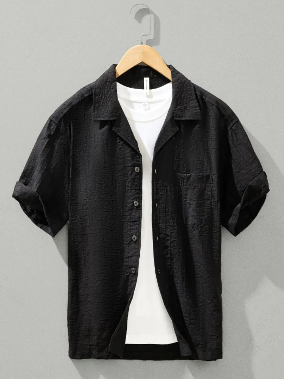 Men's Plus Size Button Up Short Sleeve Shirt