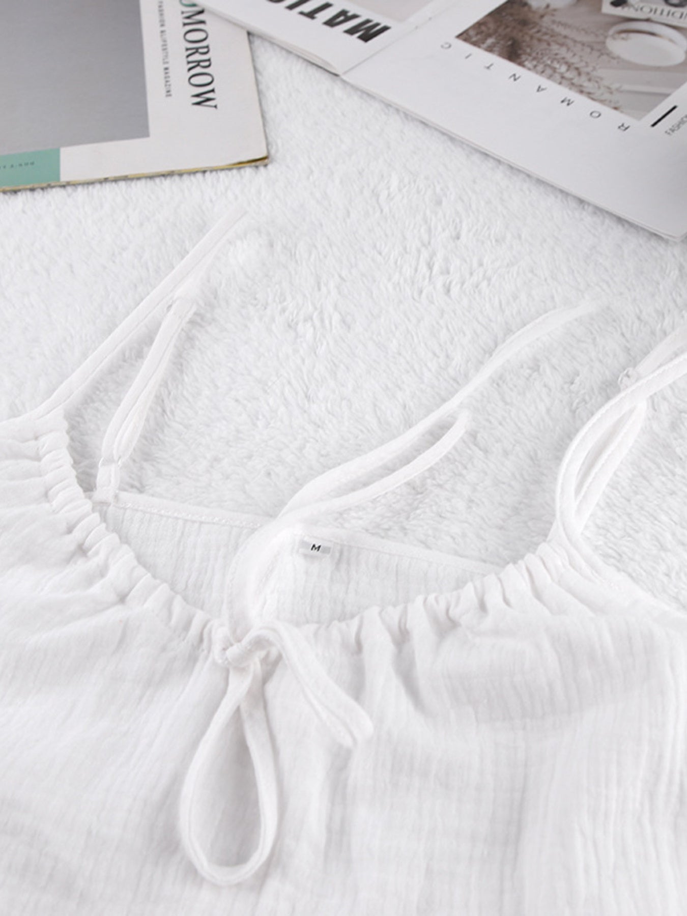Tie Front Relaxed Fit Cami and Shorts Set