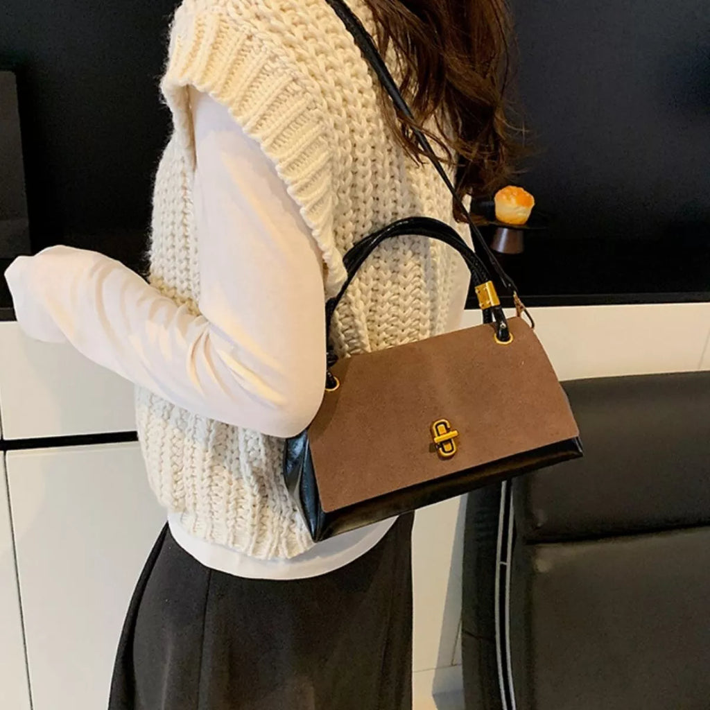 Flap Crossbody Bag with Top Handle