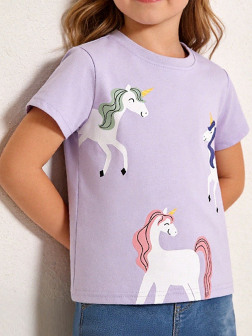 Children's Unicorn Graphic Short Sleeve T-Shirt