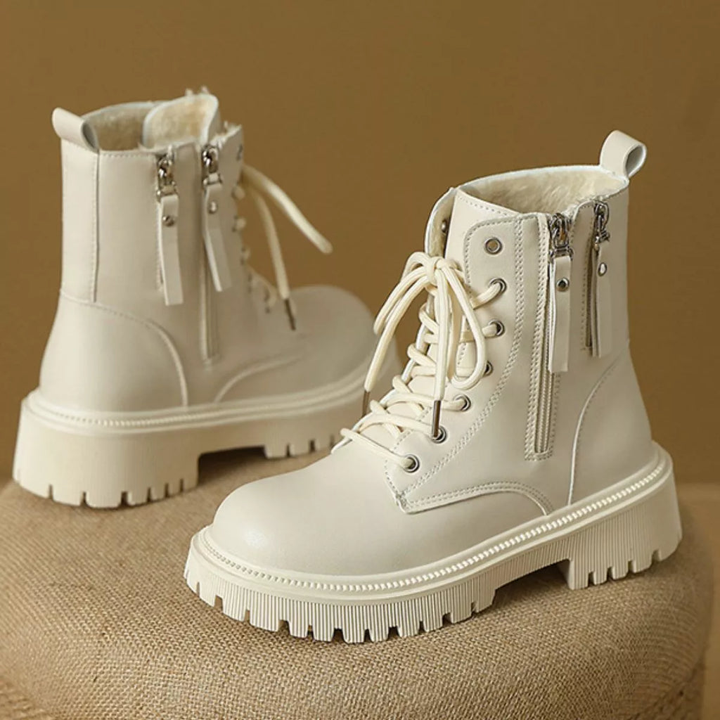 Lace-Up Ankle Combat Boots