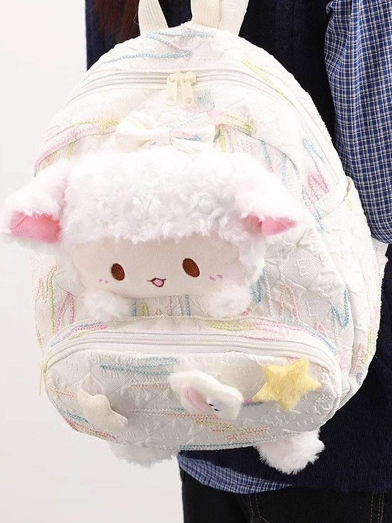Plush Sheep Backpack Bag