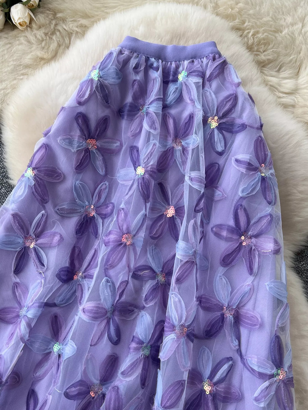 Floral Mesh Skirt