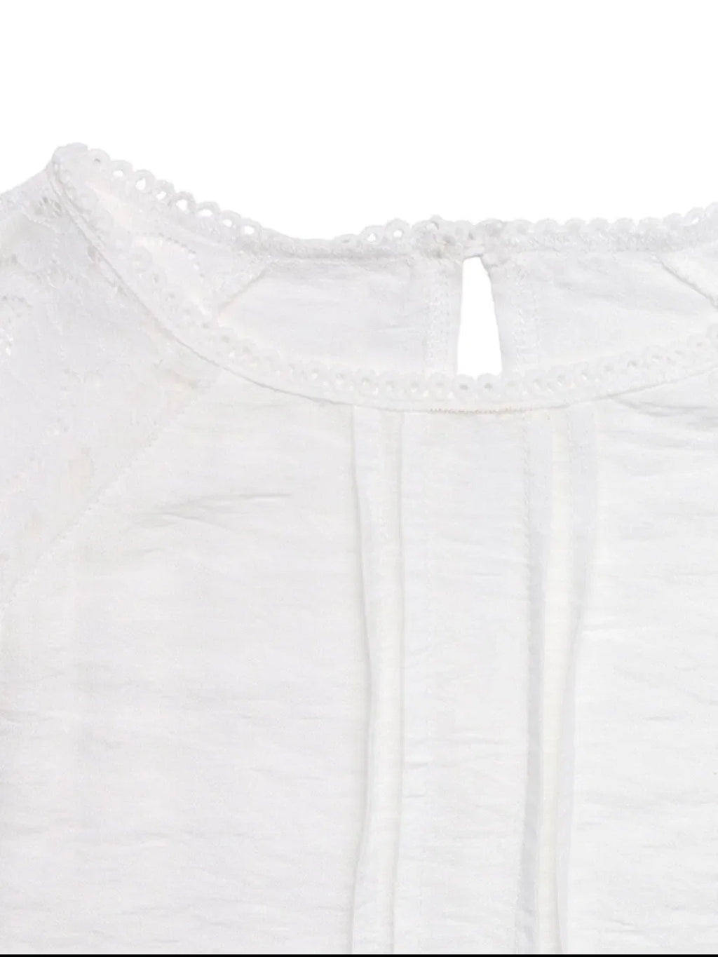 Lace Round Neck Short Sleeve Top