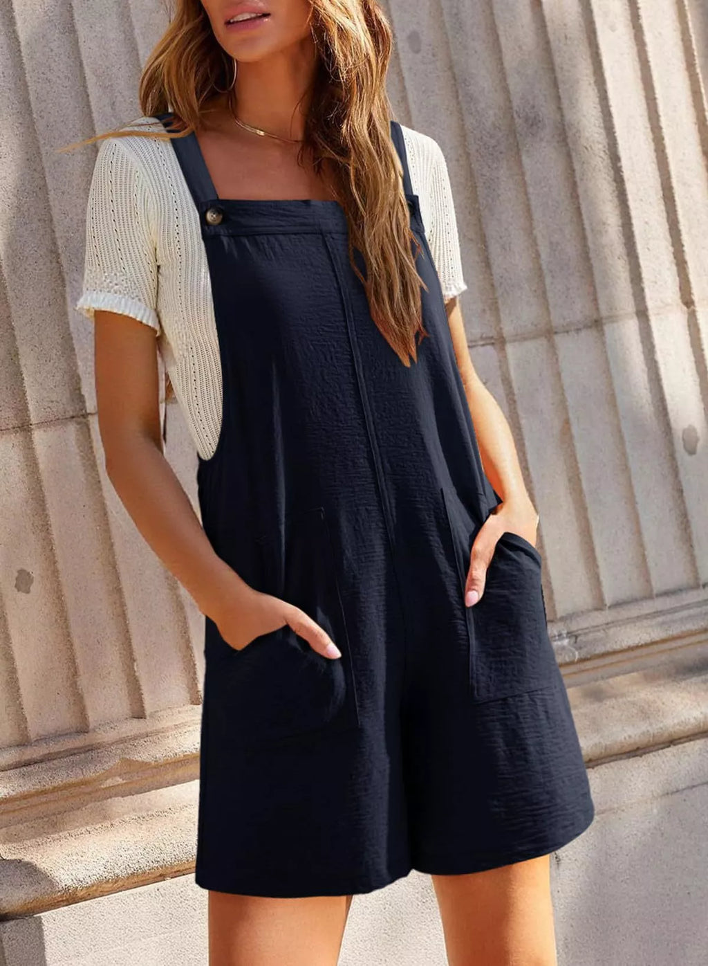 Casual Wide Strap Overalls