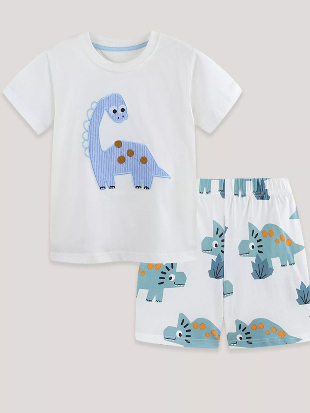 Children's Dinosaur Applique Two-Piece Set