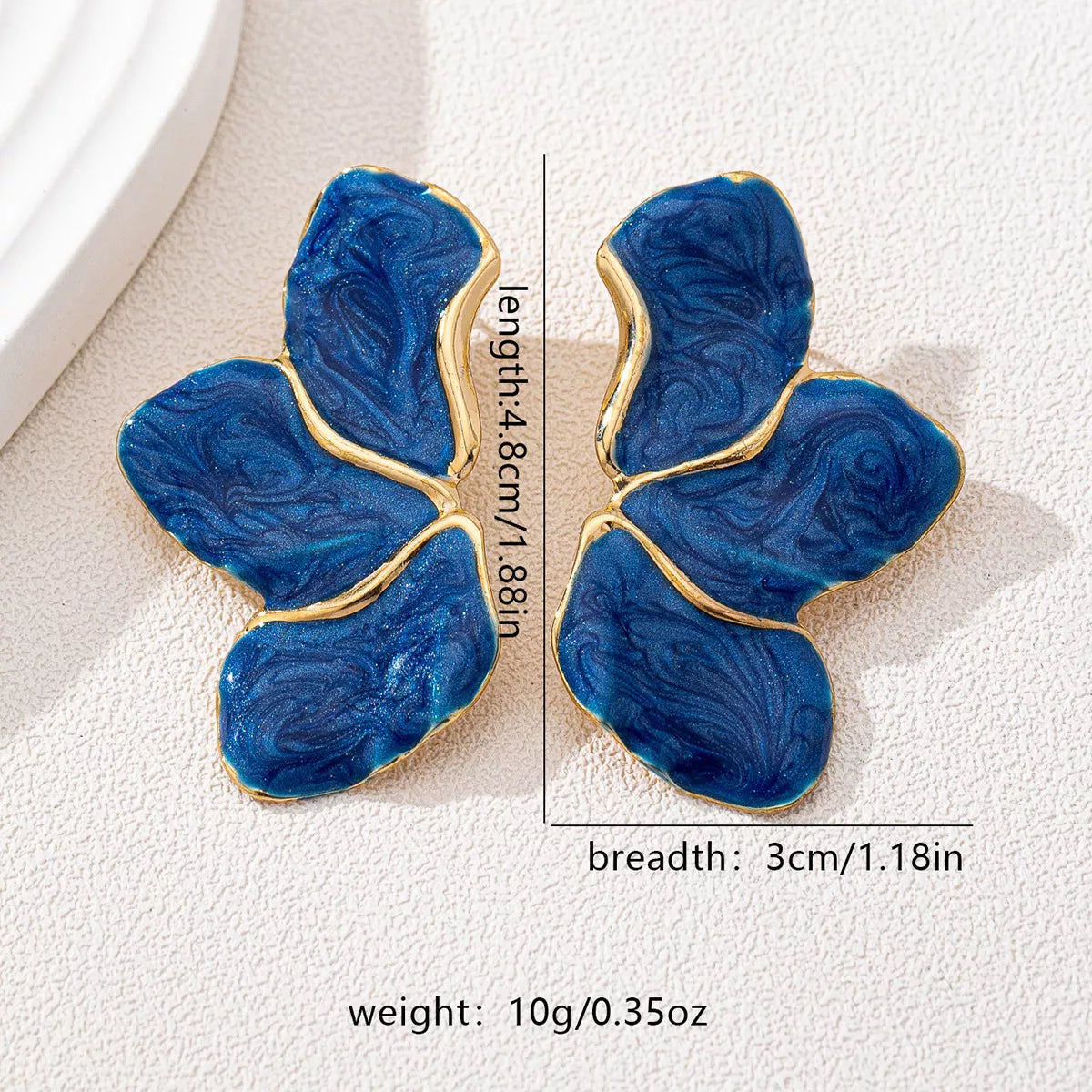 18K Gold-Plated Alloy Resin Drop Earrings