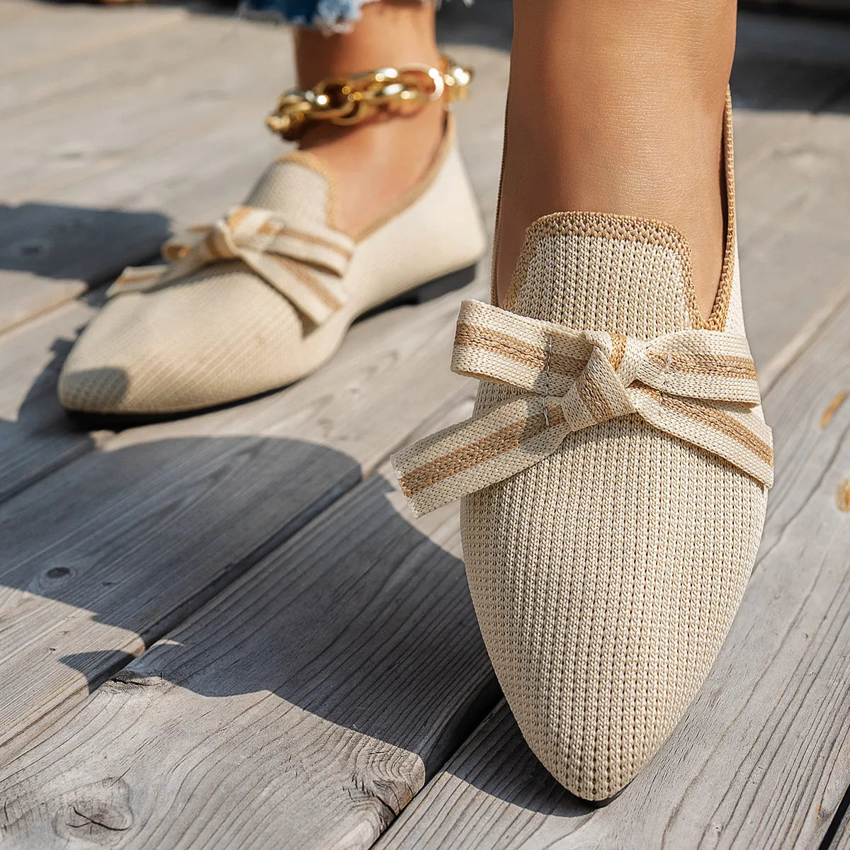 Point Toe Flats Slip-Ons