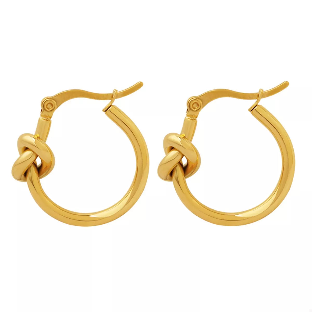 Golden Knot Hoop Earrings