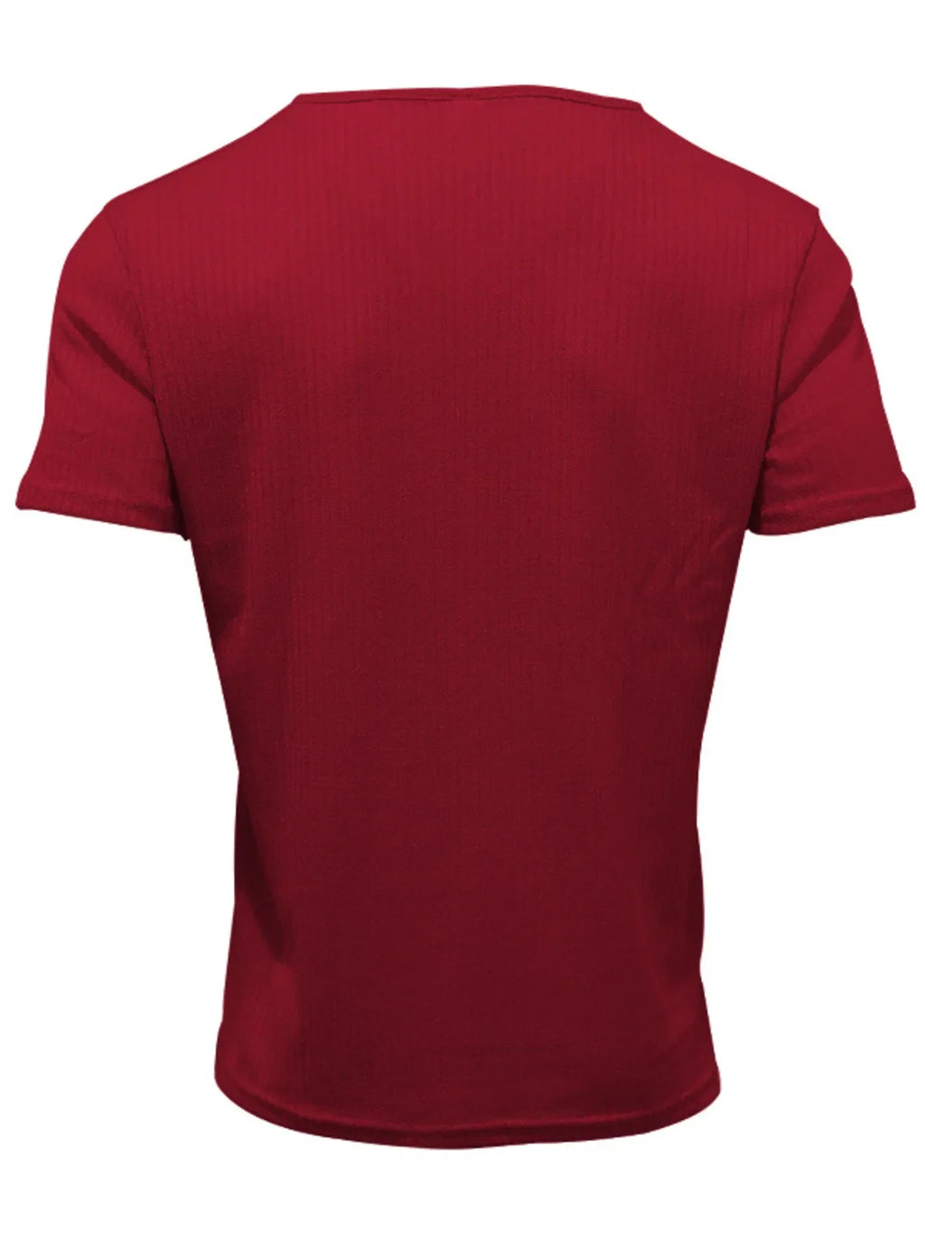 Men's Full Size Ribbed V-Neck T-Shirt Plus Size