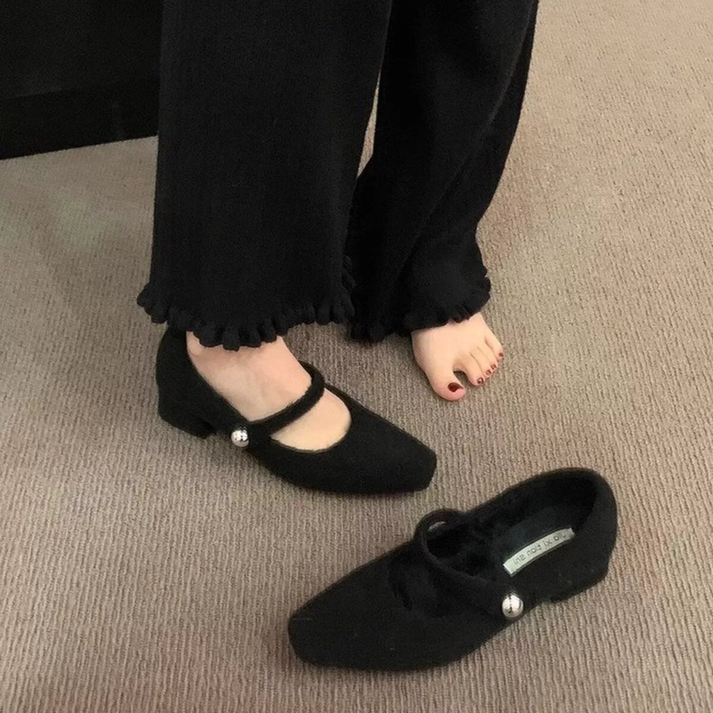 Elegant Block Heel Mary Jane Loafers