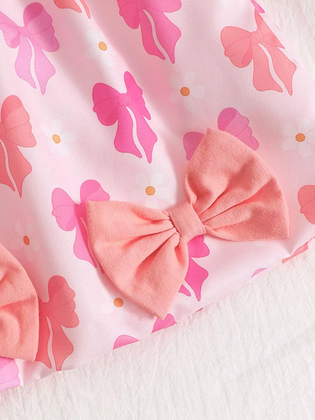 Children's Bow Front Printed Dress