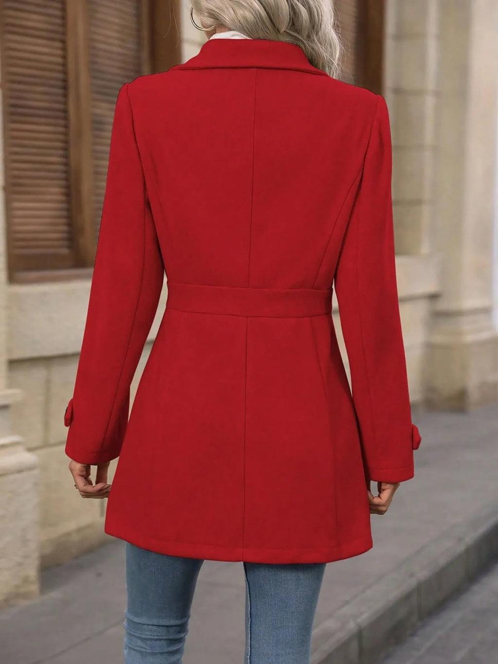 Button Up Long Sleeve Coat