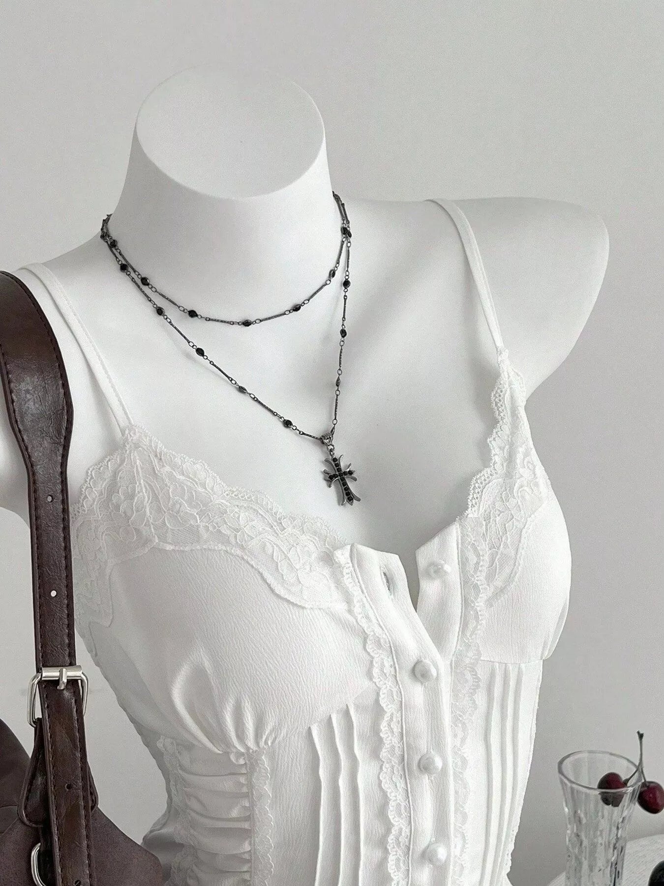 Smocked Lace Detail Cami