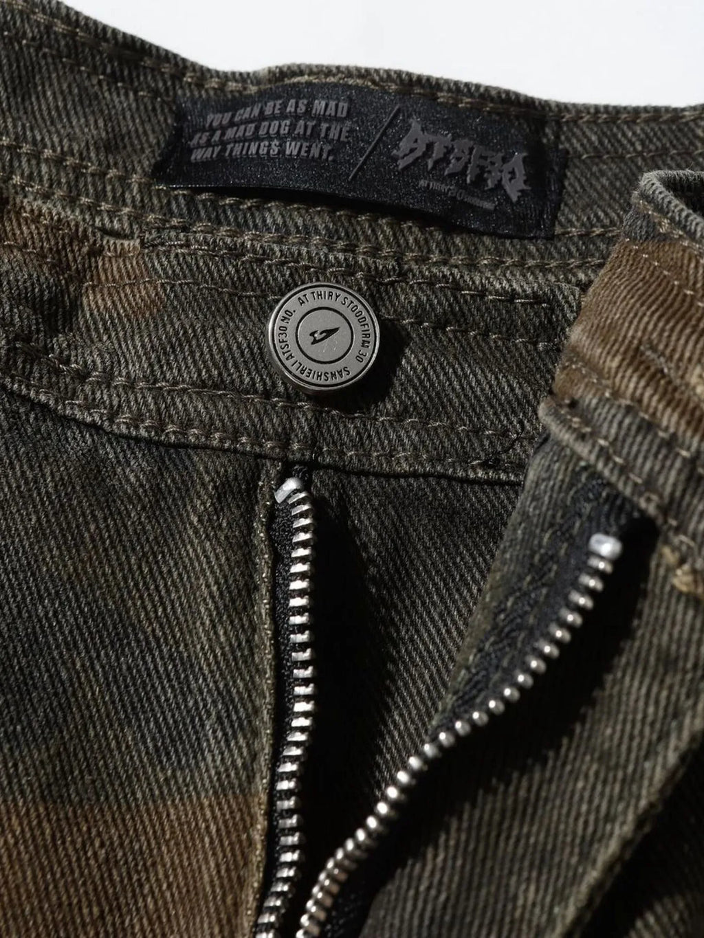 Men's Vintage Camo Cargo Wide Leg Jeans