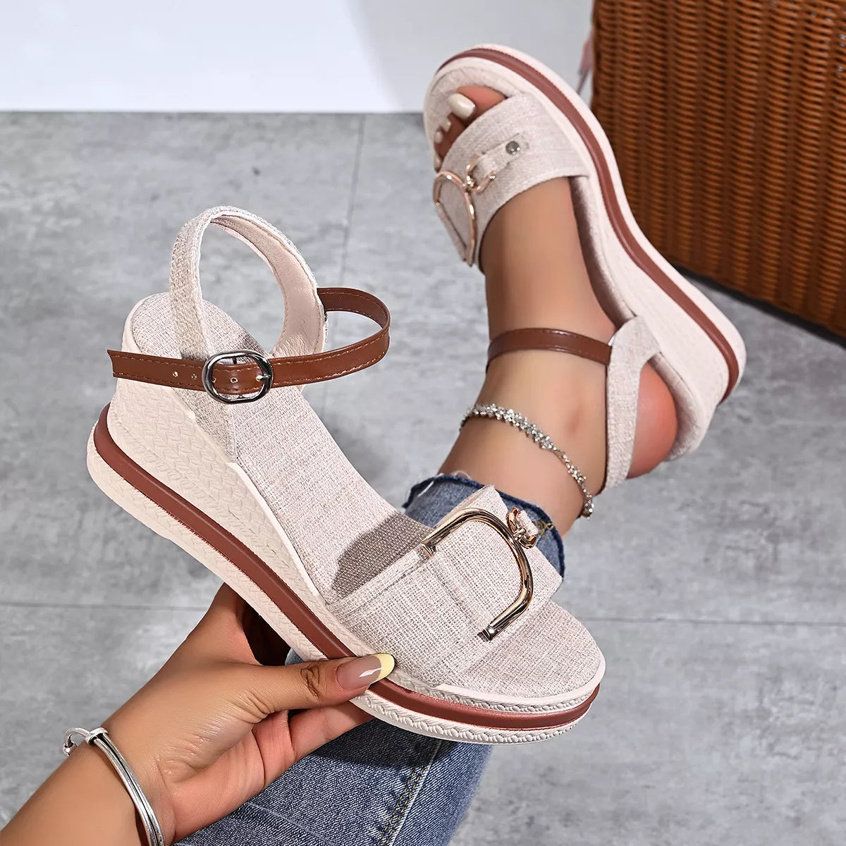 Open Toe Wedge Sandals