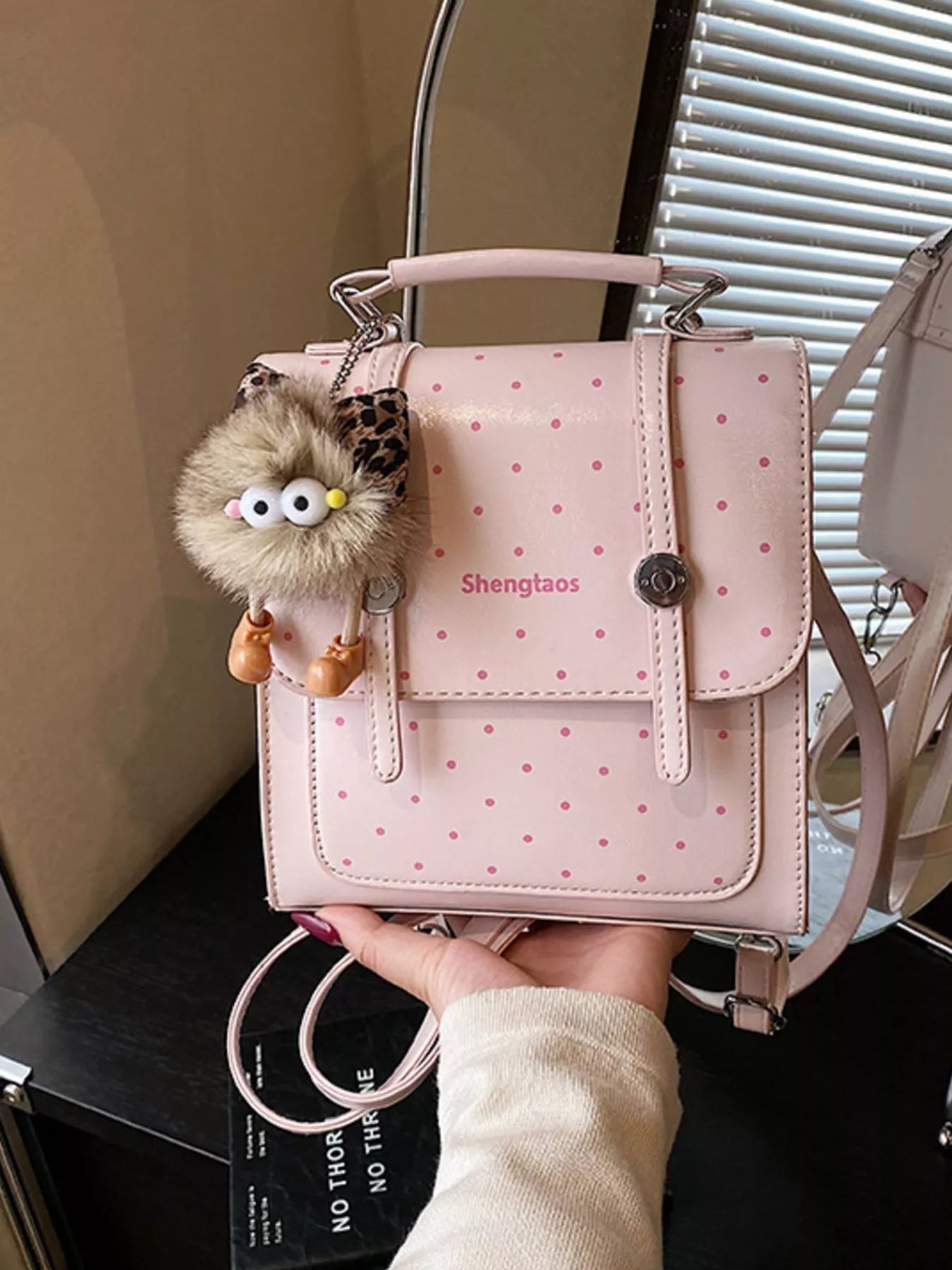 Polka Dot Backpack Bag