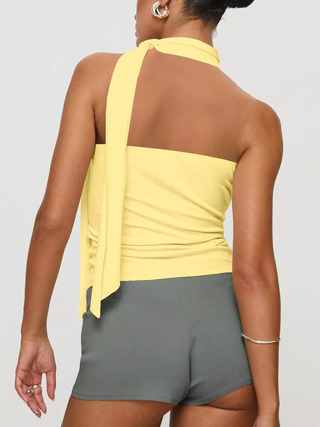 Halter Neck Ruched Top