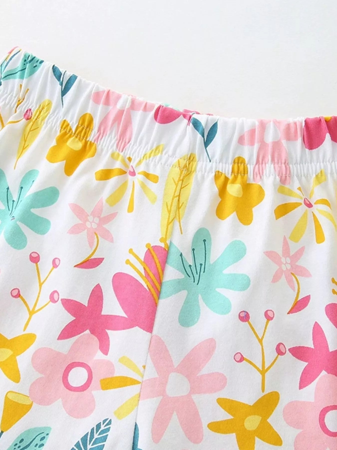 Children's Fox Tank and Floral Shorts Set