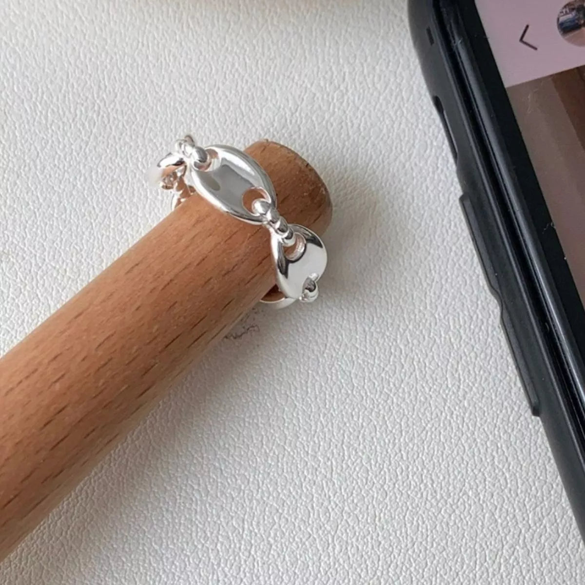 925 Sterling Silver Pig's Snout Ring