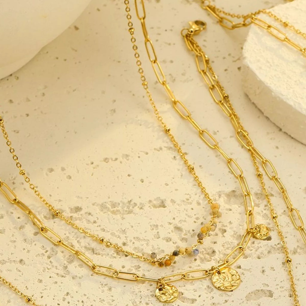 18K Gold-Plated Double-Layered Necklace