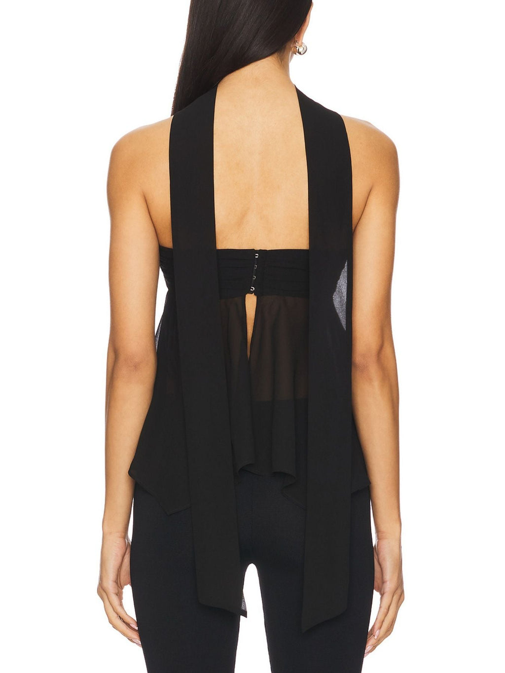 Sheer Tube Top with Scarf
