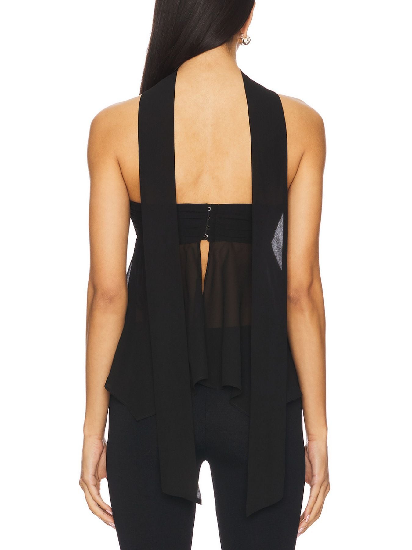 Sheer Tube Top with Scarf