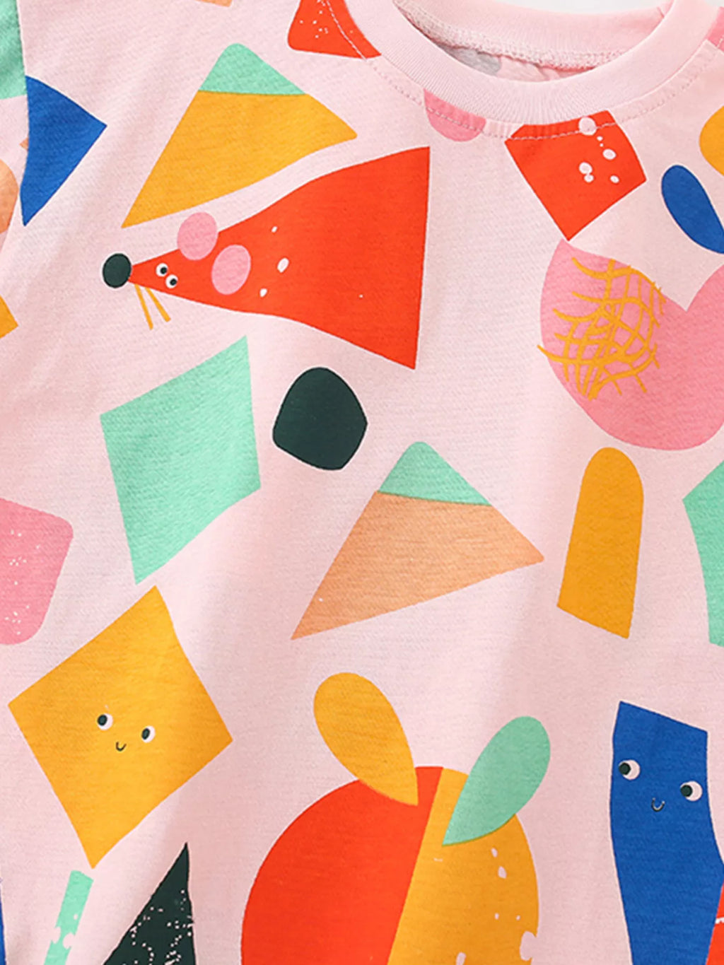 Children's Geometric Print Short Sleeve T-Shirt
