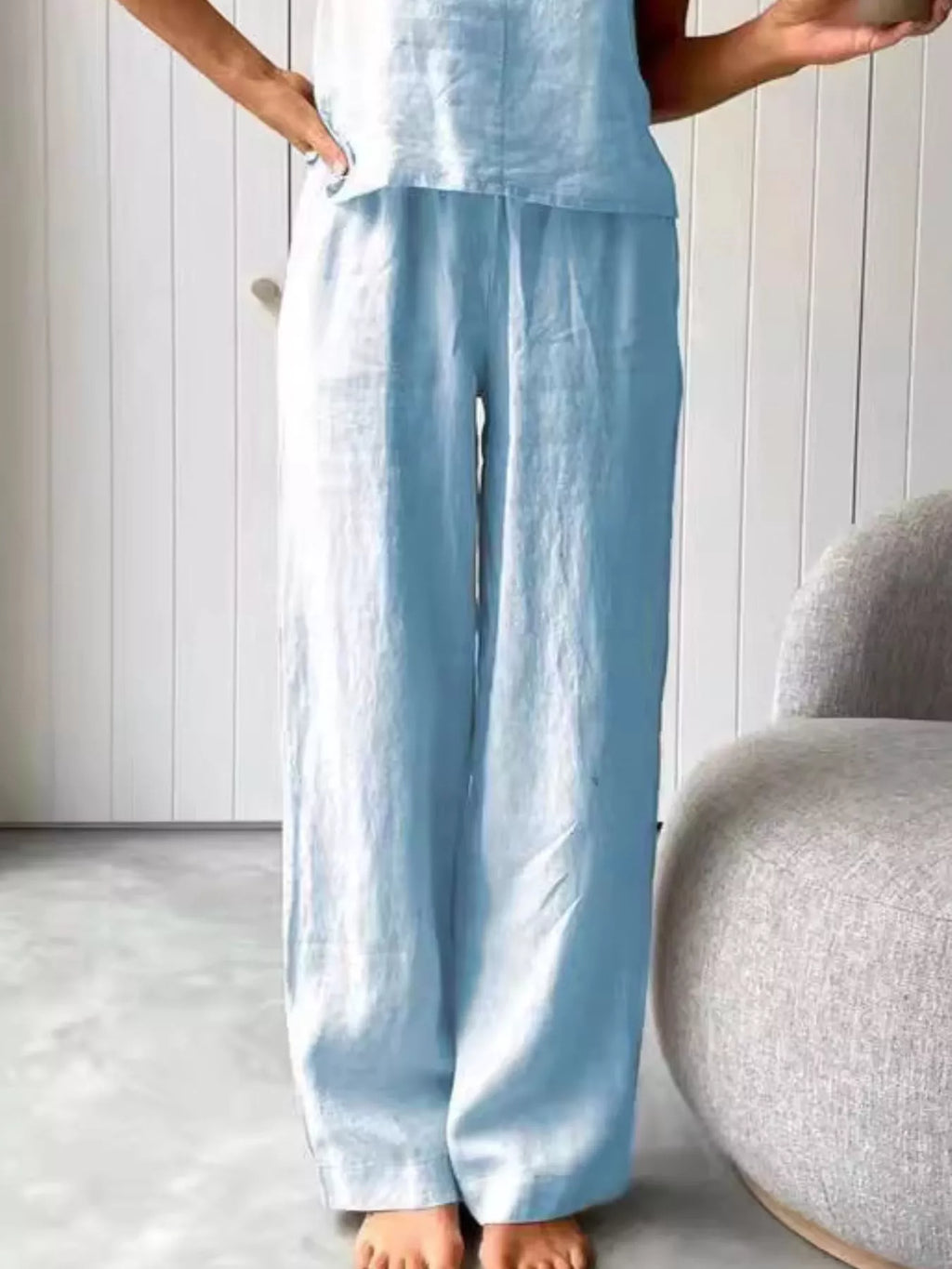 Scoop Neck Cami and Pants Set