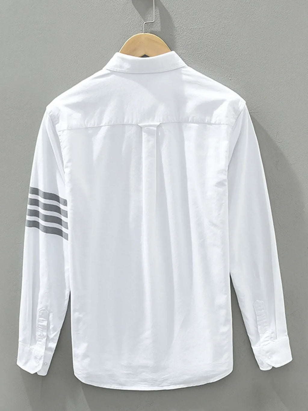 Men's Plus Size Button-Up Shirt with Stripe Detail