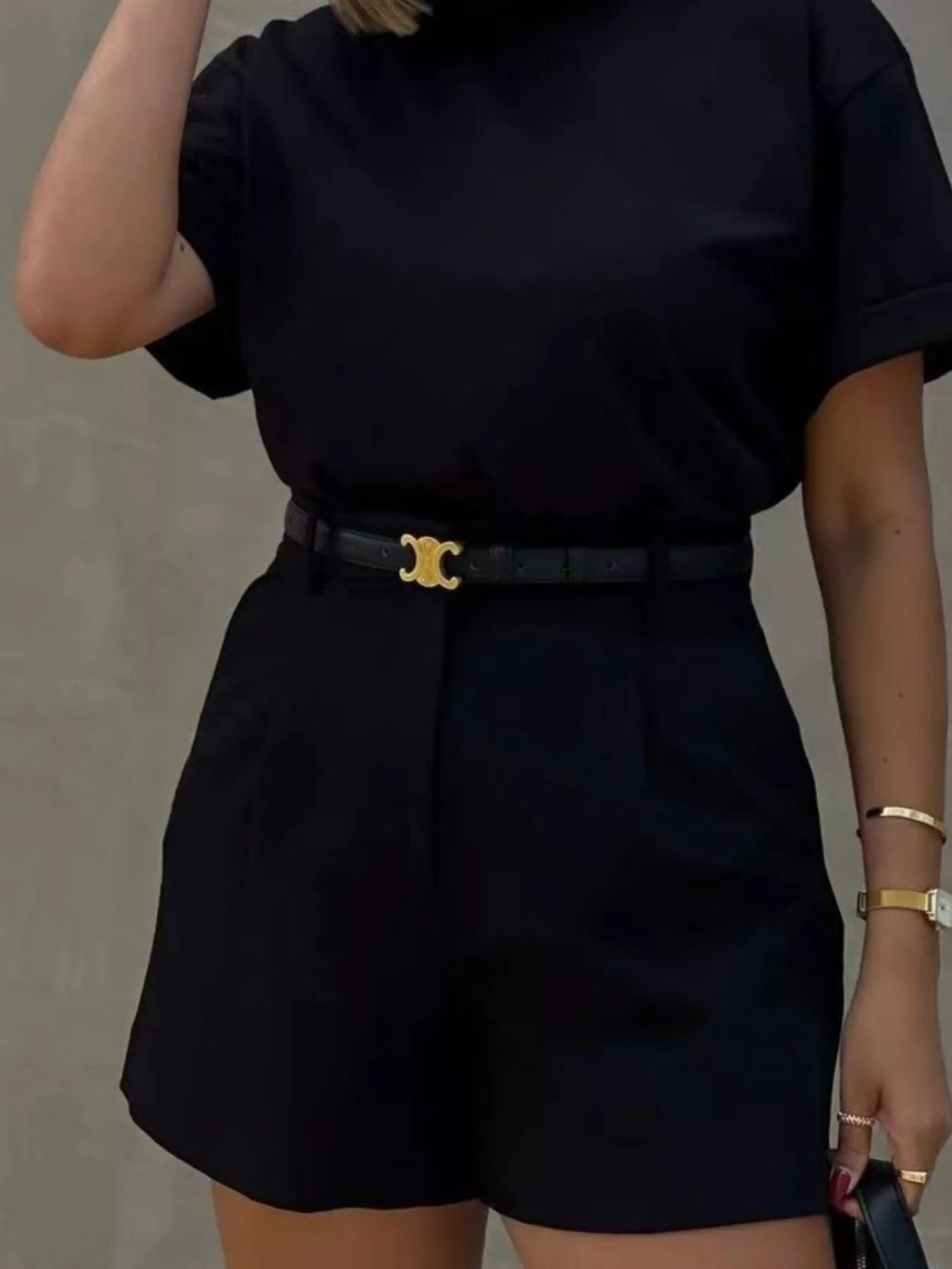 High-Waisted Pleated Shorts