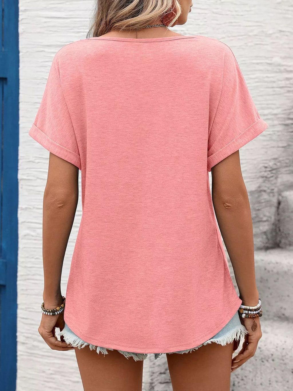Lace Trim Short Sleeve T-Shirt