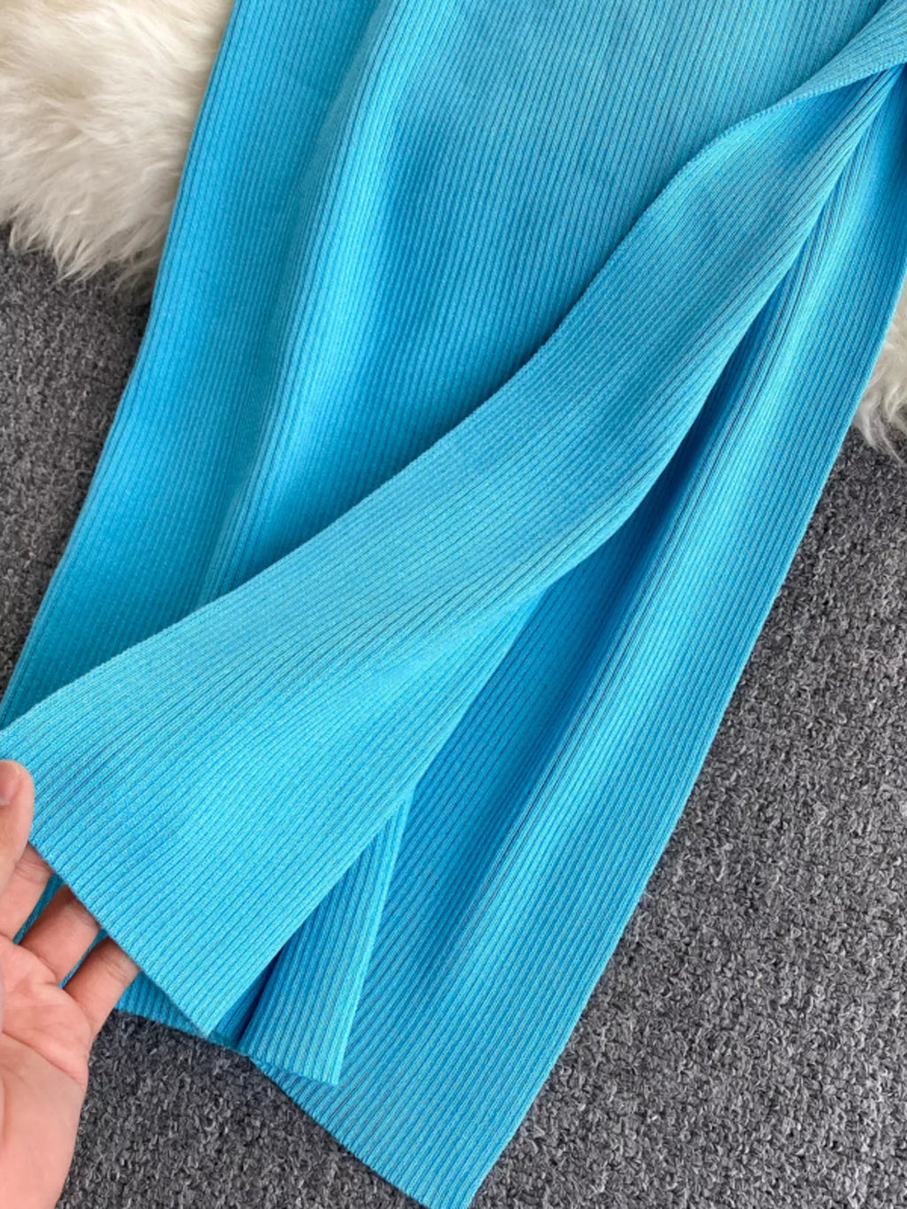 Knot Back Sleeveless Knit Bodycon Midi Dres