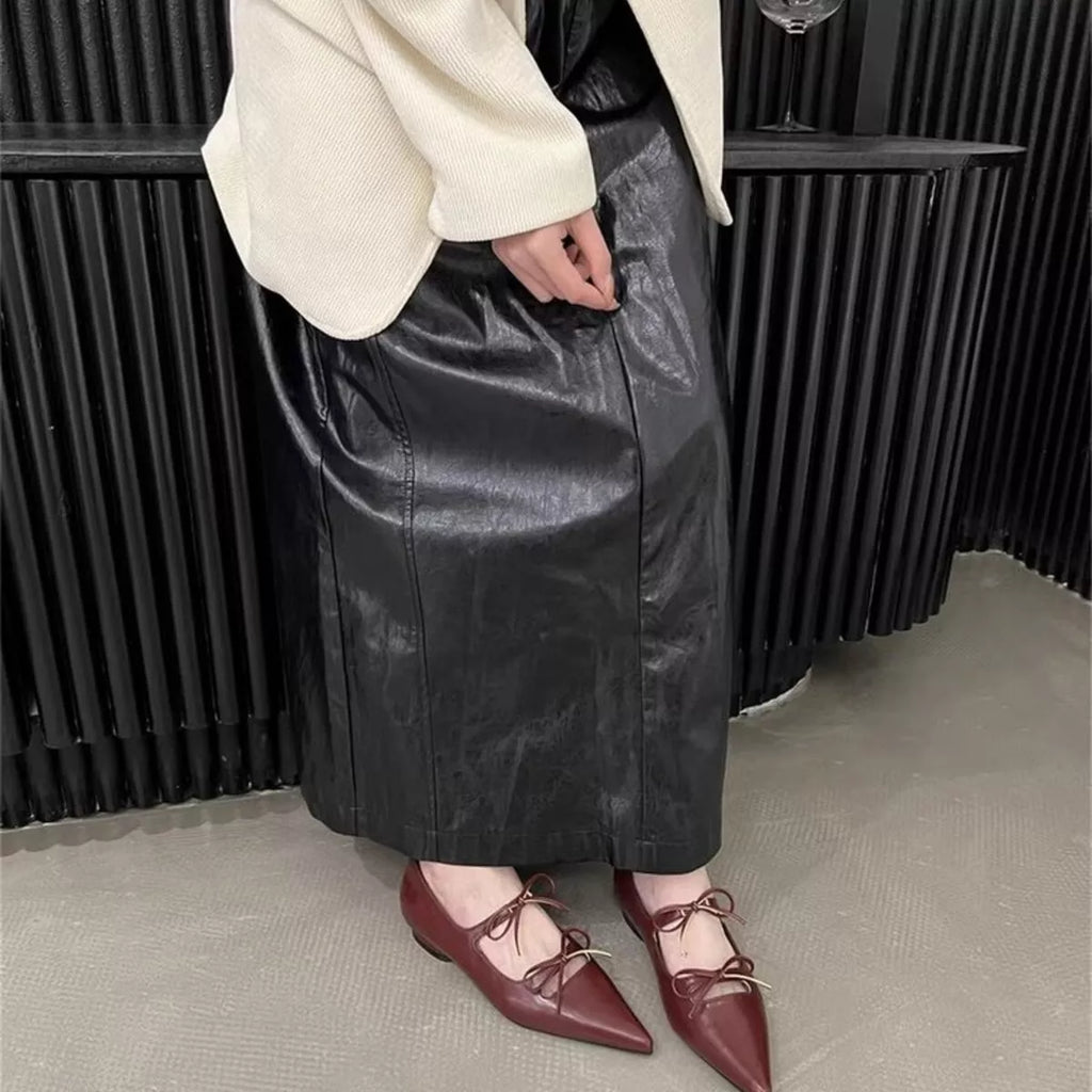 Bow Point Toe Block Heels Pumps