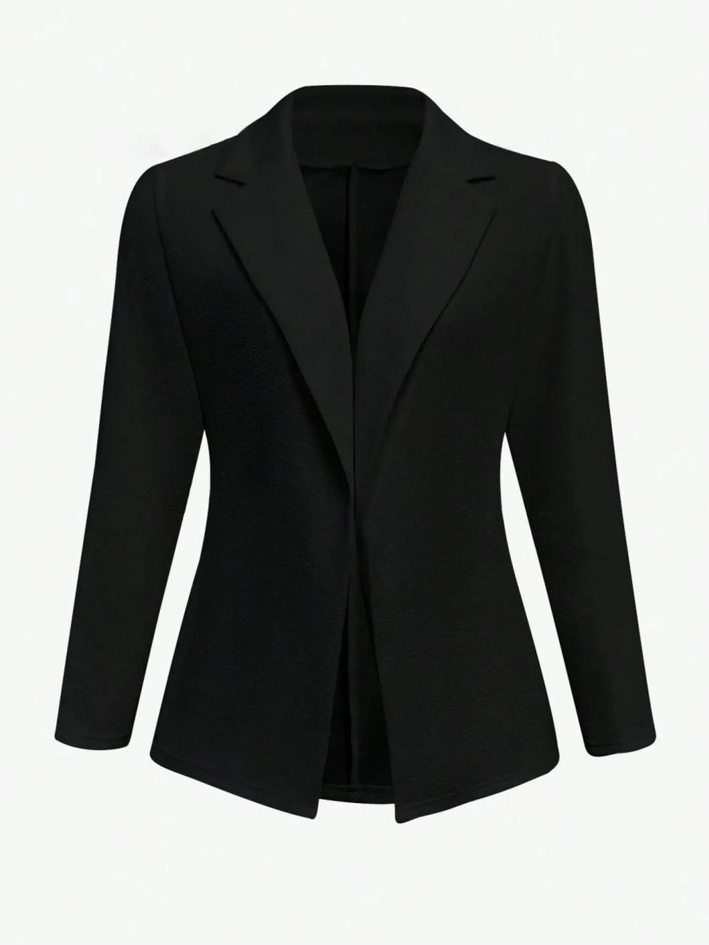 Lapel Collar Open Front Blazer