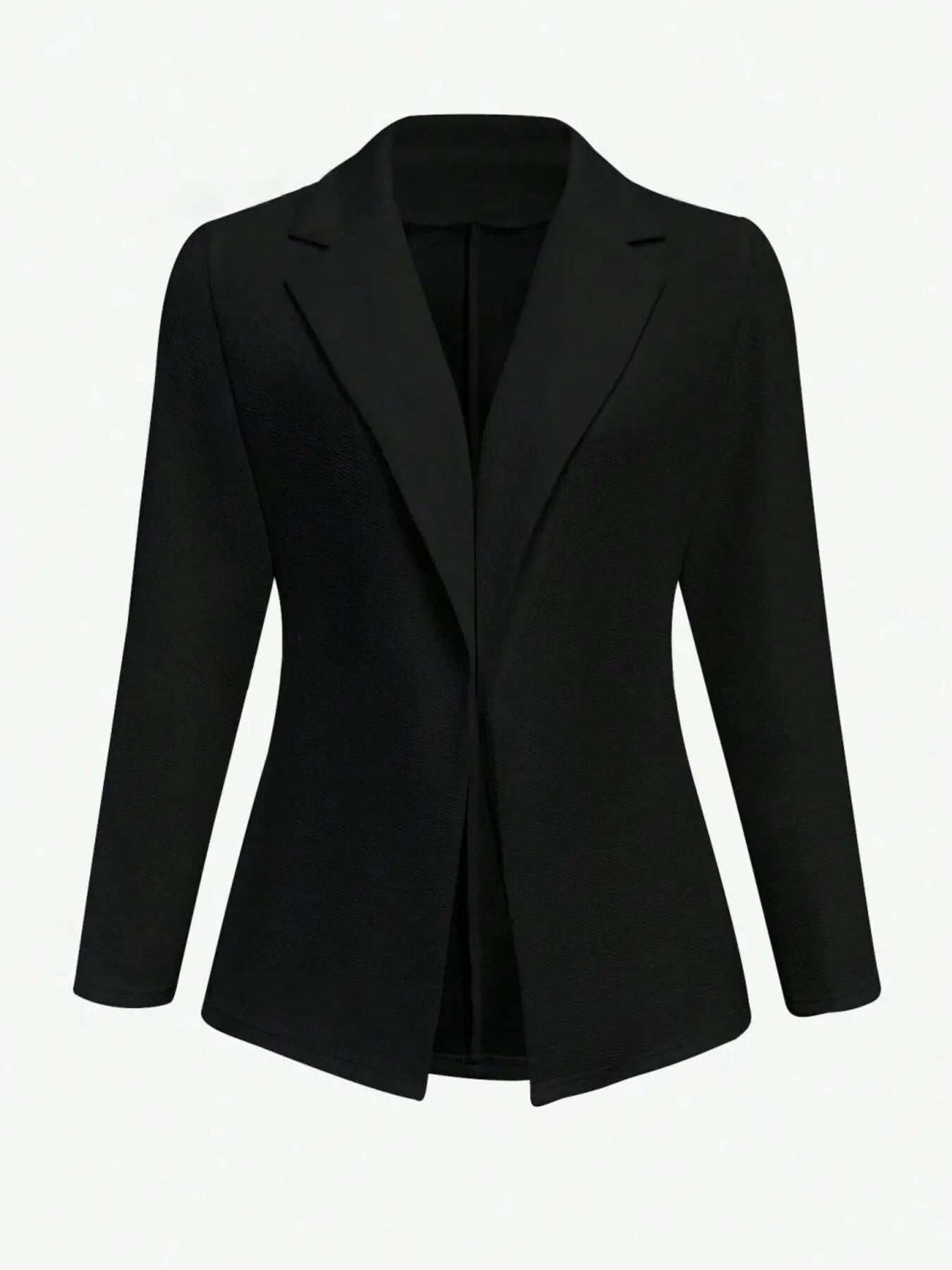 Lapel Collar Open Front Blazer