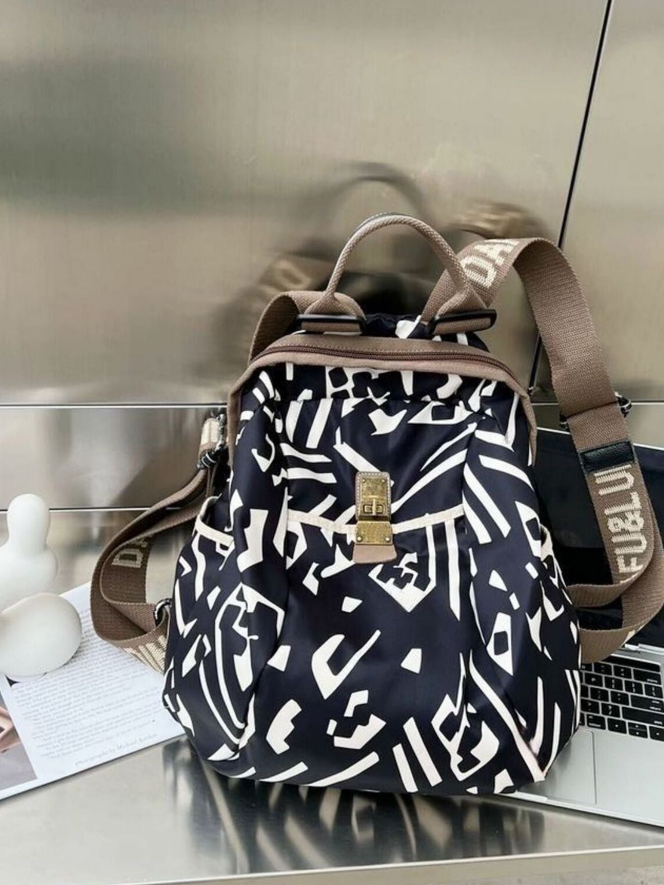 Printed Lightweight Backpack Bag