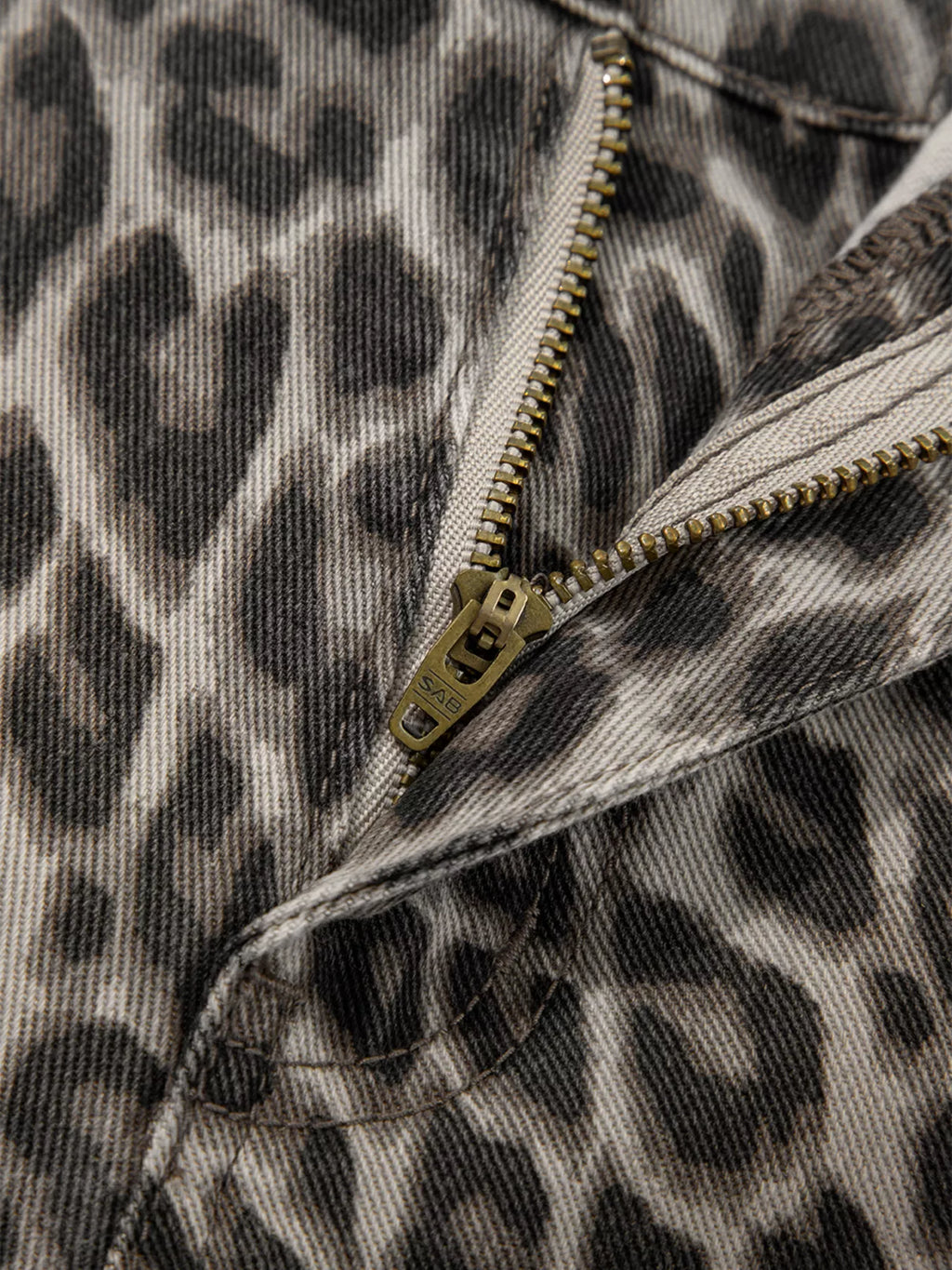 Leopard Straight Loose Leg Jeans