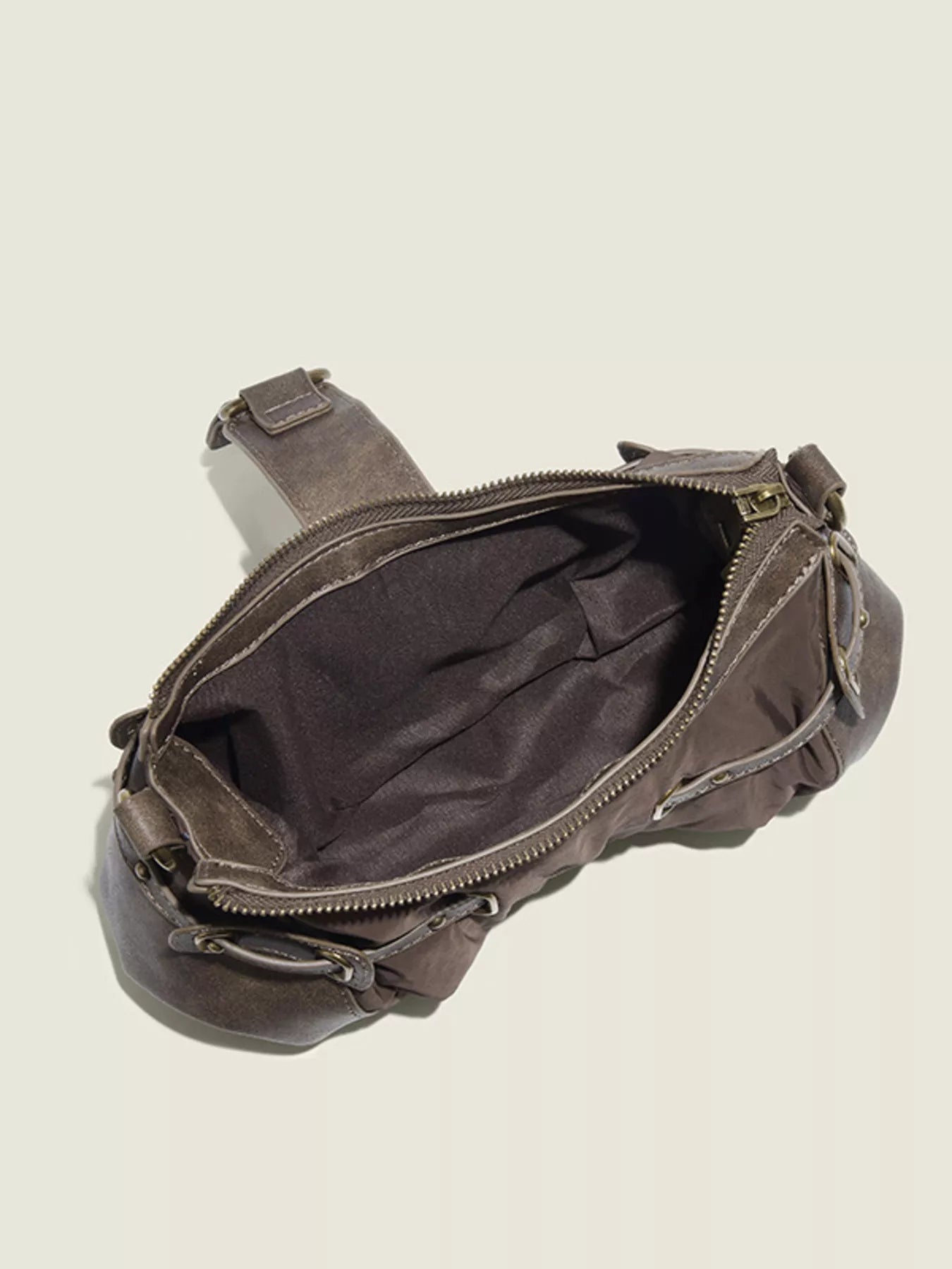 Vintage Buckle Accent Shoulder Bag