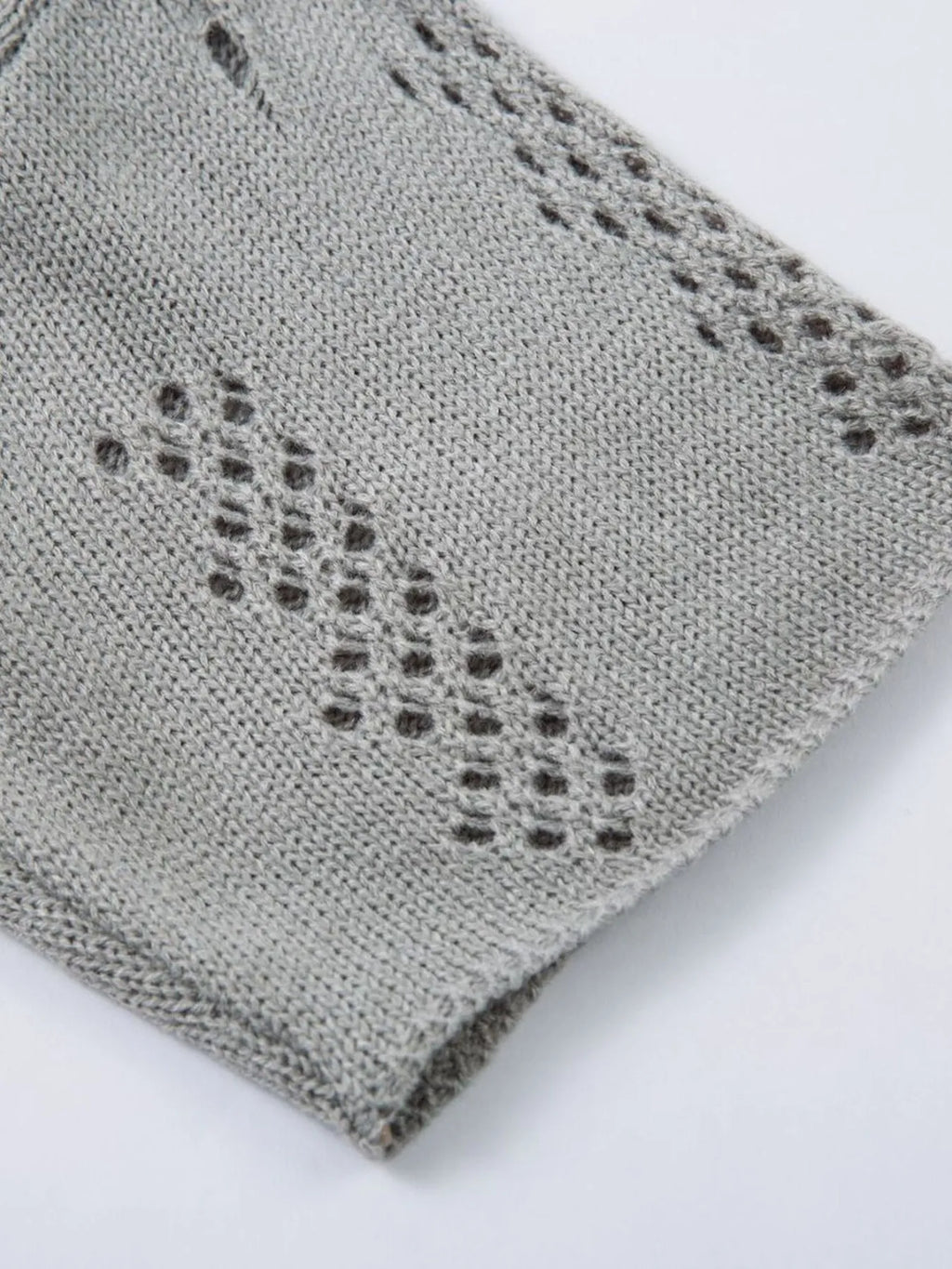 Men's Openwork Button Detail Knit Henley T-Shirt