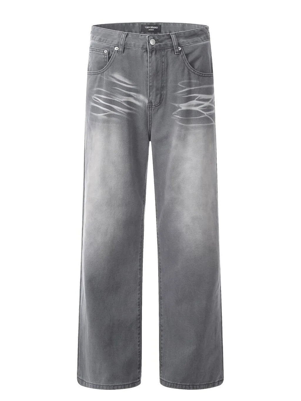 Men's Wide Leg Wash Jeans